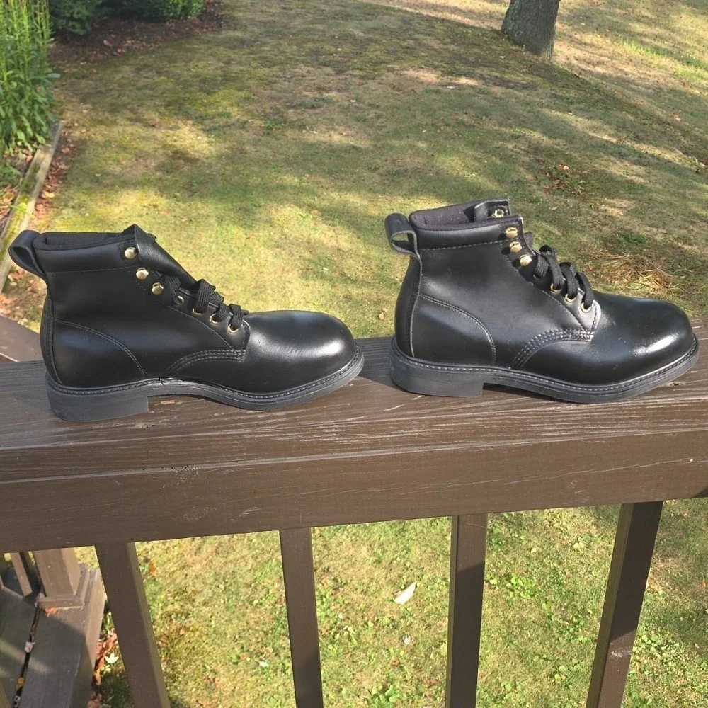 Work‎ American Mason Leather  Men's 6.5 Steel Toe Vibram Sole Weather Welt...